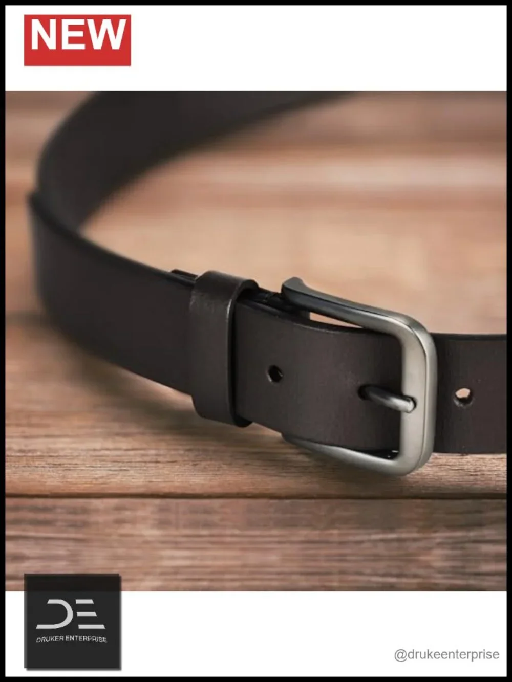Full Grain Genuine Leather Casual Belt for Jeans 35mm